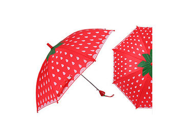 조밀한 우산이 사랑스러운 딸기 손잡이에 의하여 18 인치 아이 안전한 디자인 농담을 합니다