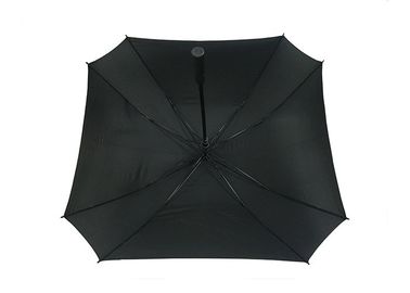 정연한 모양 검정 견주 실크 스크린 로고를 가진 선전용 골프 우산