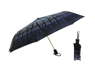 접이식 저항하는 자동적인 여행 우산 21 인치 8k 사업 콤팩트 3 겹을 감으십시오