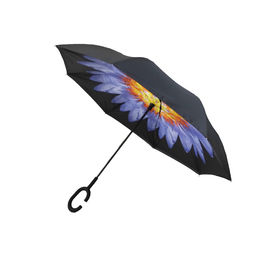 설명서 가까운 반전 겹켜는 우산, C 손잡이에 의하여 거꾸로 한 우산을 거꾸로 했습니다