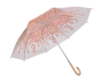 유행 숙녀 분홍색 투명한 우산, 큰 명확한 돔 우산