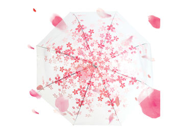유행 숙녀 분홍색 투명한 우산, 큰 명확한 돔 우산