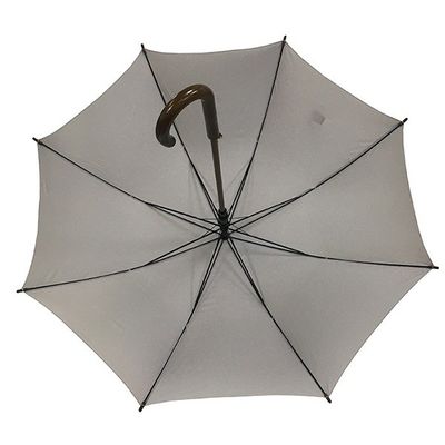 23 인치 곧은 자동차는 나무로 된 샤프트와 나무 손잡이 우산으로 우산을 시작합니다