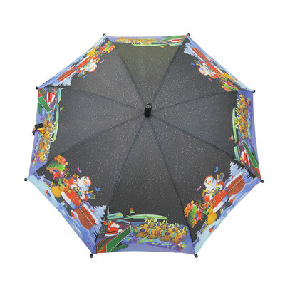 크리스마스 패턴 Ｊ 모양 핸들 19&quot;*8K 아이들 소형 우산