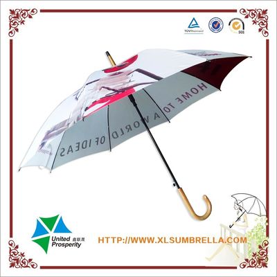 목제 Ｊ 핸들 나무로 된 샤프트 연속한 폴드 우산