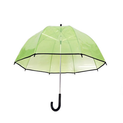 Ｊ 형태 핸들과 곧은 포 투명 돔 우산