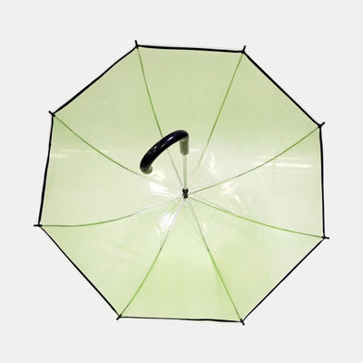 Ｊ 형태 핸들과 곧은 포 투명 돔 우산