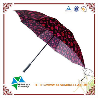 여성을 위한 폴드형 8 밀리미터 금속축 빨간 입술 우산