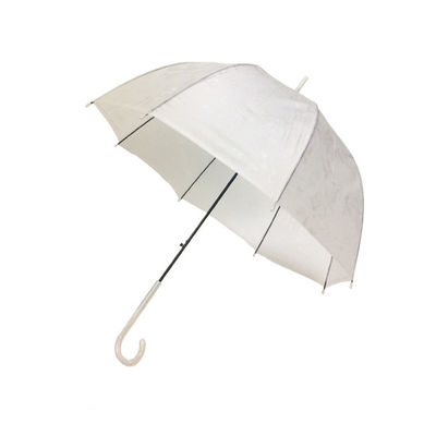 Ｊ 형태 소성 손잡이 투명한 포 우산