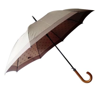 나무로 된 Ｊ 핸들 견주 구성 콤팩트 골프 우산