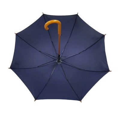자동차 열린 견주 폴리에스테르 직물 나무 손잡이 우산 SGS