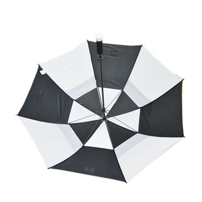 곧은 손잡이와 매뉴얼 금속 프레임 방풍 골프 우산
