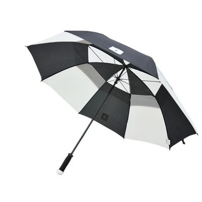 곧은 손잡이와 매뉴얼 금속 프레임 방풍 골프 우산