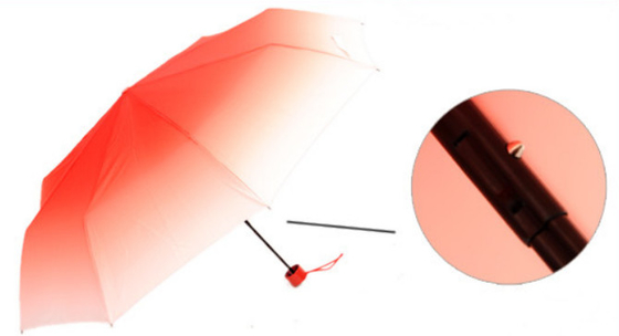 맞춤형 소형 3 접는 미니 방풍 비 우산