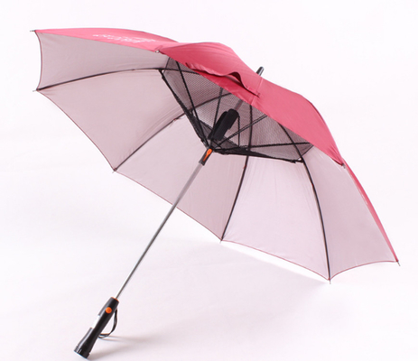플라스틱 손잡이가 있는 190T 명주 여름 돌풍 우산 팬