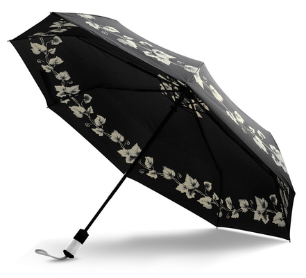 로고 인쇄를 가진 21in 190T 명주 자동적인 3개의 접히는 우산