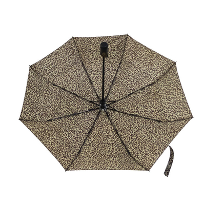 190T 폴리에스터 3 레오파드 패턴의 접는 우산