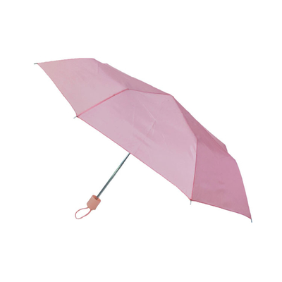 수동 오픈 휴대용 3 접는 명주 패브릭 우산
