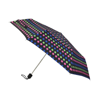 토트 백이있는 수동 오픈 명주 3 접는 우산