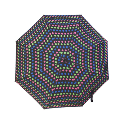 토트 백이있는 수동 오픈 명주 3 접는 우산