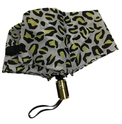 꽃 인쇄 금속 구조 방풍 접는 우산 21&quot; x8k