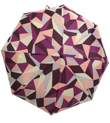 꽃 인쇄 금속 구조 방풍 접는 우산 21&quot; x8k