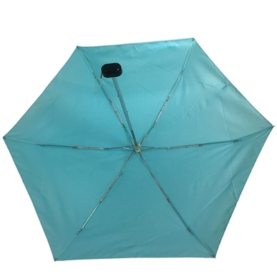 유리 섬유 갈비뼈가있는 5 접기 수동 오픈 명주 작은 포켓 우산