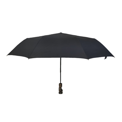 해골 손잡이가 있는 자동 개폐 3개의 접히는 명주 방풍 우산