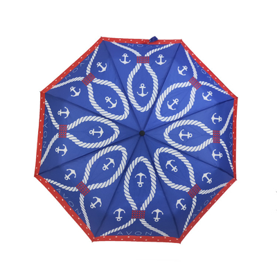 숙녀를 위한 주문 명주 자동 열려있는 방풍 3 접는 우산