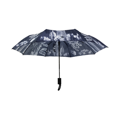 디지털 프린팅 21 인치 견주 190T 3 접식 우산 OEM
