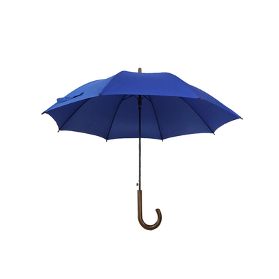 나무 손잡이와 SGS 방풍 단색 프로모셔널 경품 우산