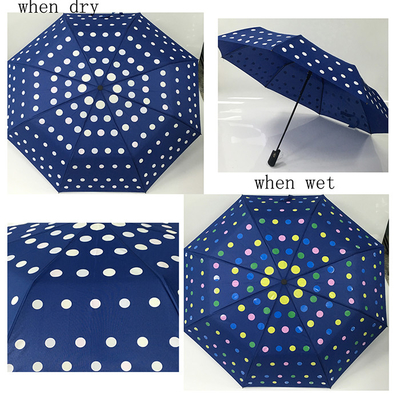 여자들을 위한 자동 열린 견주 구조 우산을 폴딩시키는 마술 프린팅