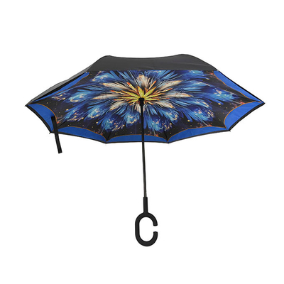 맞춘 섬유 유리 프레임은 Ｃ 형태 핸들과 인버트된 우산 이중 레이어를 역으로 돌립니다