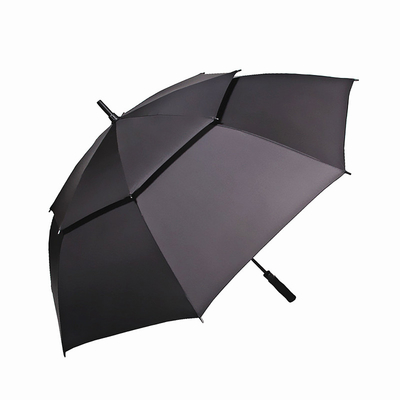 곧은 두배 덮개 주문 제작된 골프 우산 세미 오토매틱 방풍 방수