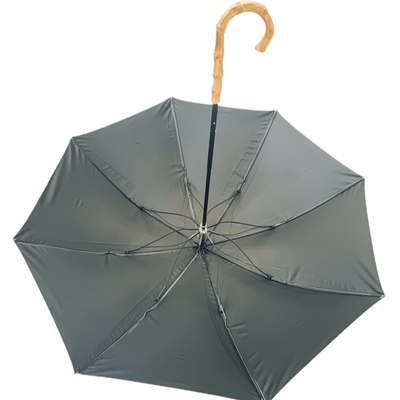 260g Bambu Handle Stick Umbrella with Black UV Coating and Fiberglass Shafts (검은 자외선 코팅과 유리섬유 셰프트와 함께)