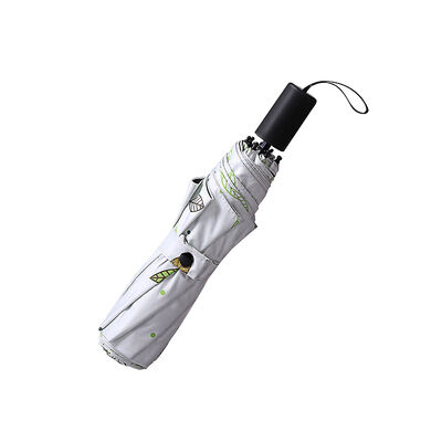 8 Ribs 자동 개방 닫기 및 가벼운 비 보호를 위해 자체 직물 가방과 함께 컴팩트 접는 우산