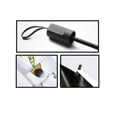 8 Ribs 자동 개방 닫기 및 가벼운 비 보호를 위해 자체 직물 가방과 함께 컴팩트 접는 우산