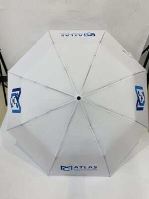 나무 손잡이 우산 23 인치 가벼운 3 번 접는 우산