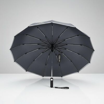 105cm 펼침 지름, 유리섬유 갈비, 반사 테두리 마감의 대형 자동 여행 우산