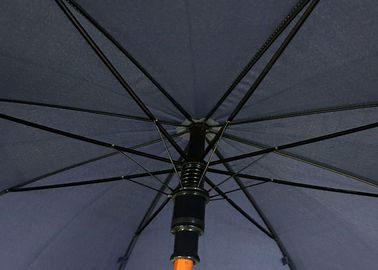 비 빛 날씨를 위한 튼튼한 망 감색 우산 나무로 되는 구부려진 손잡이