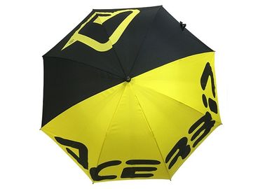 견주 까만 노란 선전용 골프 우산 반대로 UV 총계 길이 101cm