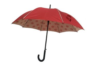 빨간 견주 바람 안 가득 차있는 패널 인쇄를 가진 저항하는 골프 우산