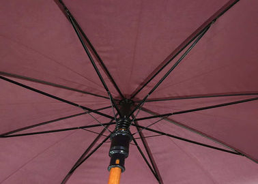 무거운 바람을 위해 휴대용 브라운 나무로 되는 손잡이 우산 특별히 튼튼한 강한