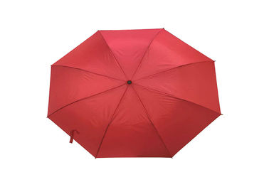 빨간 방풍 접이식 우산 바람이 강한 날씨를 위해 27 인치 강한 건장한
