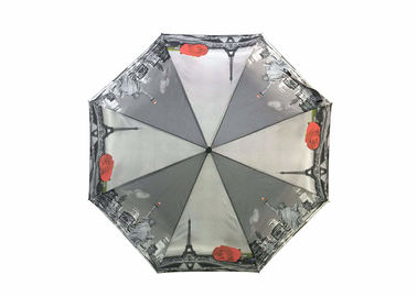 반대로 Uv 접이식 우산 인쇄되는 자동적인 방풍 접이식 열전달