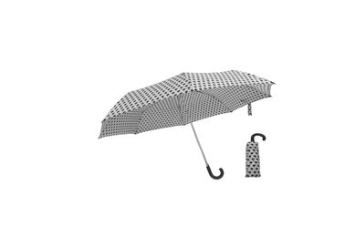 경량 접는 우산, 3개의 겹 우산 알루미늄 구조 J 손잡이