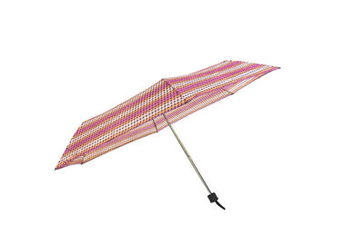 저항하는 분홍색 최고 소형 점 접이식 우산 휴대용 설명서 열려있는 바람