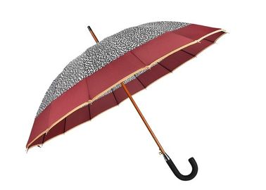 자동적인 주문 선전용 우산 16는 나무로 되는 갱구 25 인치 늑골을 붙입니다