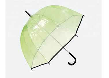 녹색 POE 공간 돔 모양 우산, 까만 손질을 가진 조밀한 거품 우산