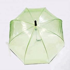 녹색 POE 공간 돔 모양 우산, 까만 손질을 가진 조밀한 거품 우산